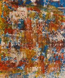 Abstraktes Acrylgemälde, bunte Farben