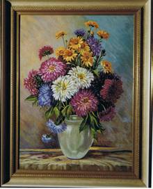 Astern, Antonie Blaschka, Blumen, Ölgemälde